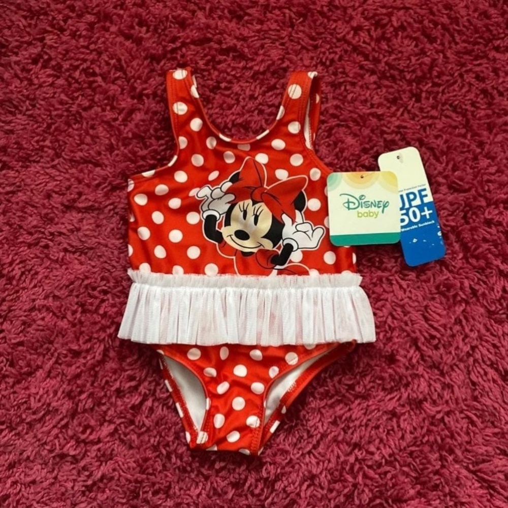 Girls Disney Minnie Mouse Swimsuit Size 3/6 Months